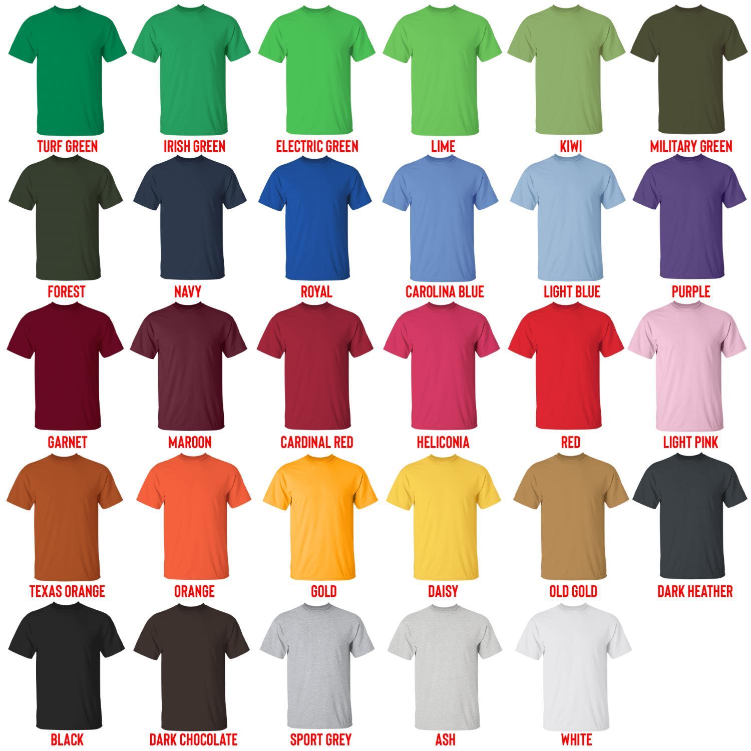 t shirt color chart - Dragon Quest Merch